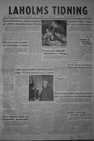 Förstasidan, Fredag 2 februari 1962