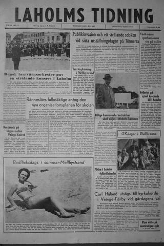 Förstasidan, Måndag 2 juli 1962