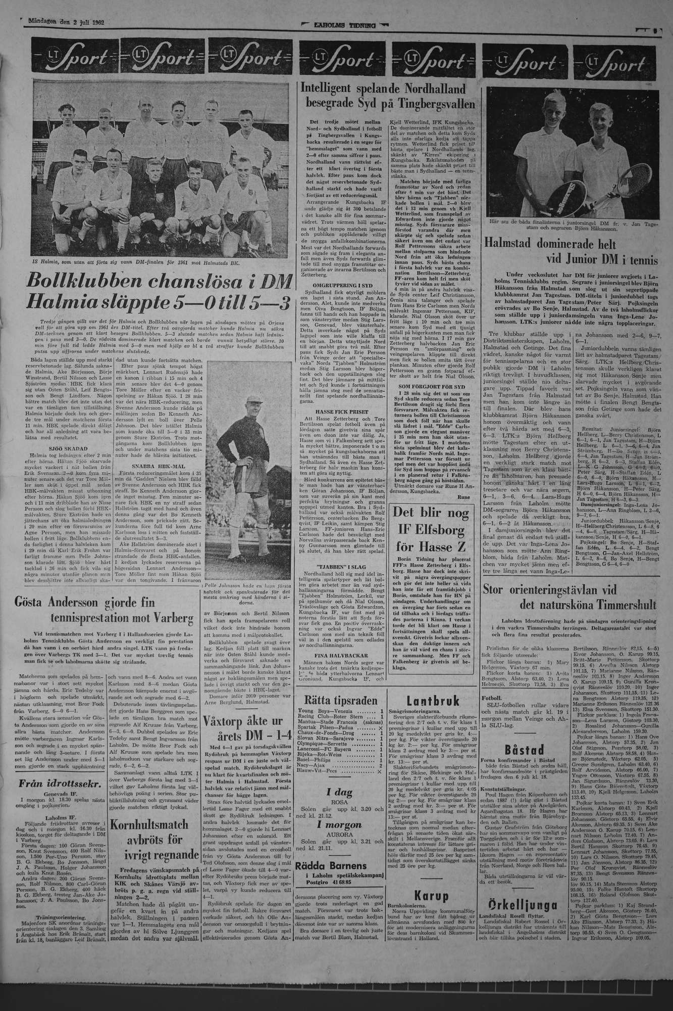 Laholms Tidning Måndag 2 juli 1962, sida 5