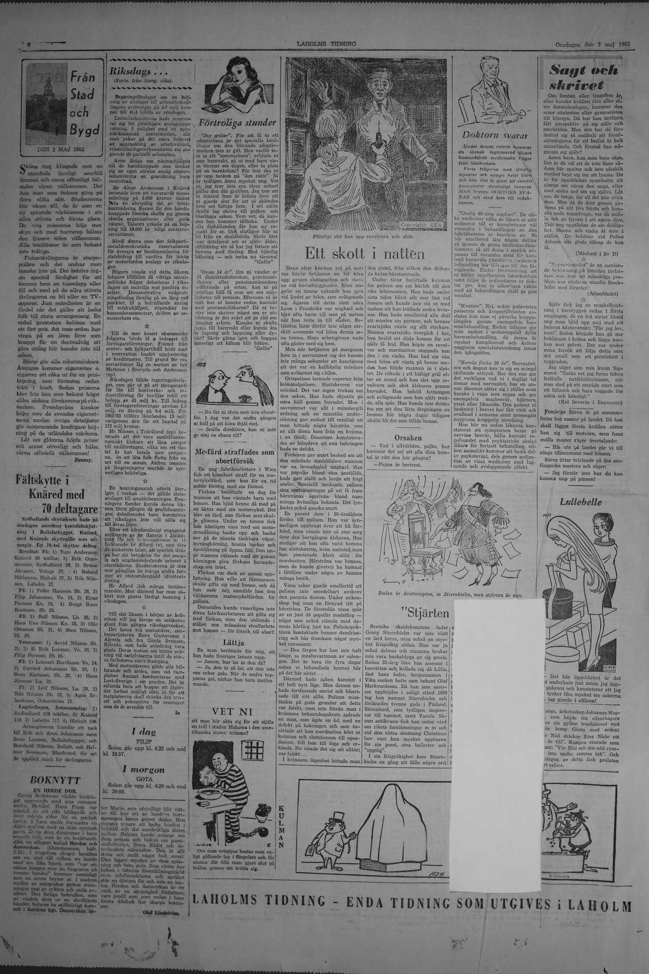 Laholms Tidning Onsdag 2 maj 1962, sida 6