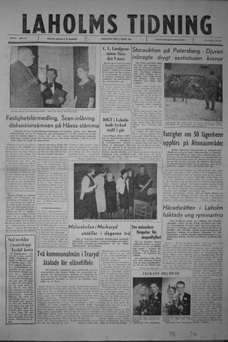 Förstasidan, Fredag 2 mars 1962