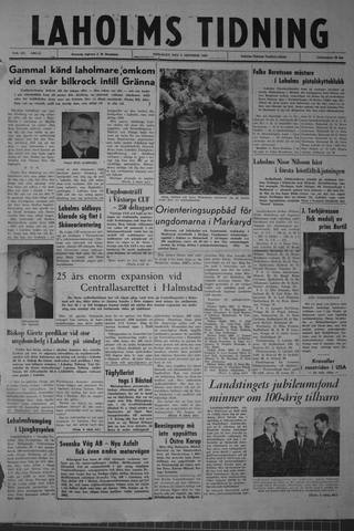 Förstasidan, Tisdag 2 oktober 1962