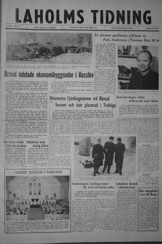 Förstasidan, Torsdag 20 december 1962