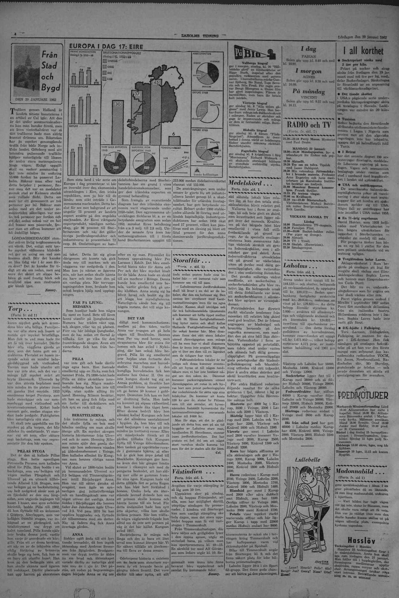 Laholms Tidning Lördag 20 januari 1962, sida 4