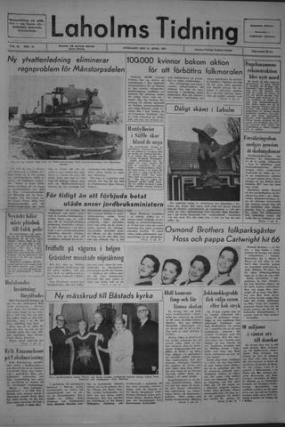 Förstasidan, Onsdag 21 april 1965