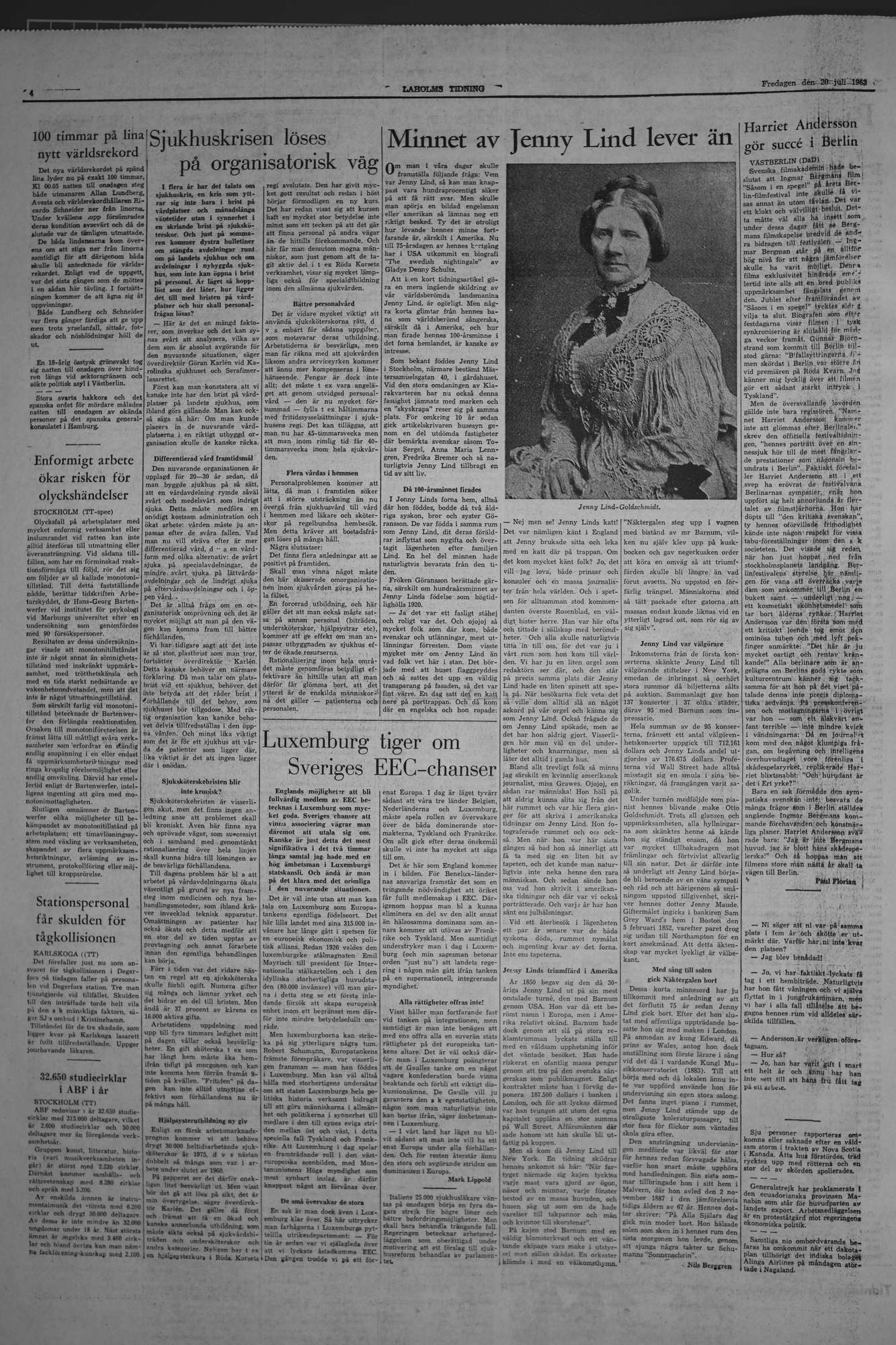 Laholms Tidning Fredag 20 juli 1962, sida 4
