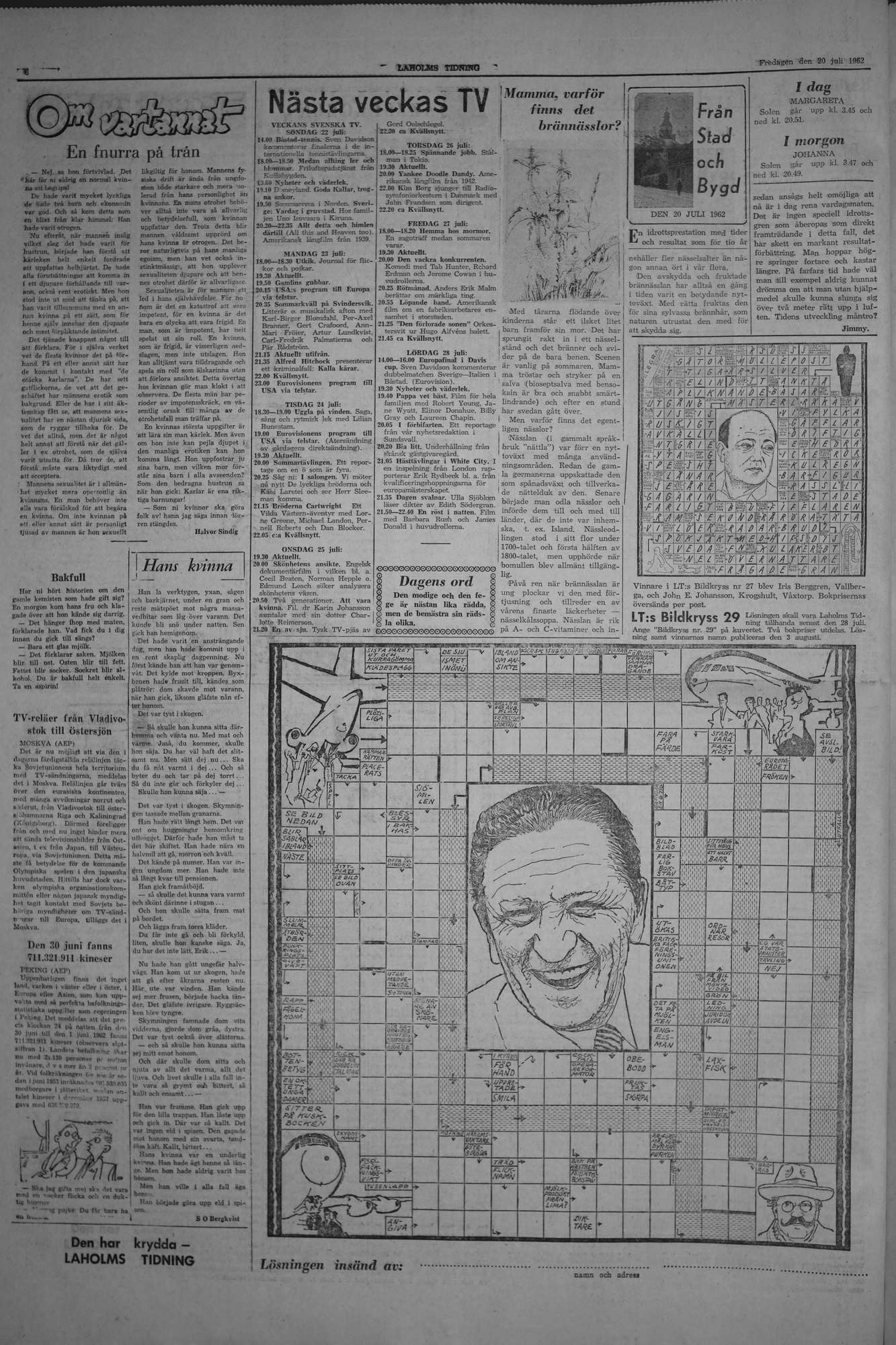 Laholms Tidning Fredag 20 juli 1962, sida 6