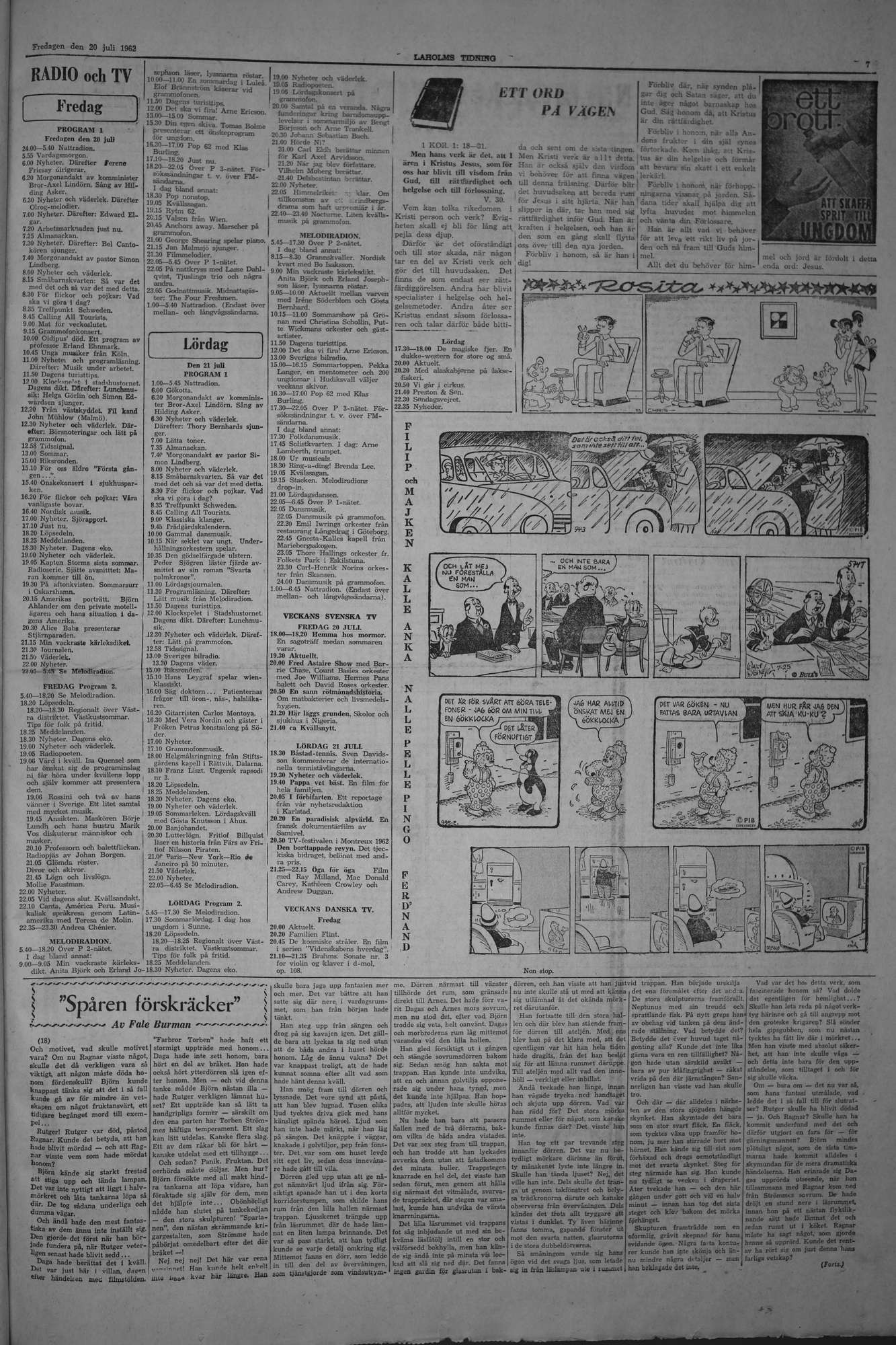 Laholms Tidning Fredag 20 juli 1962, sida 7
