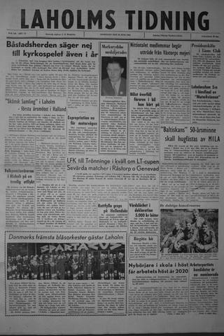 Förstasidan, Onsdag 20 juni 1962