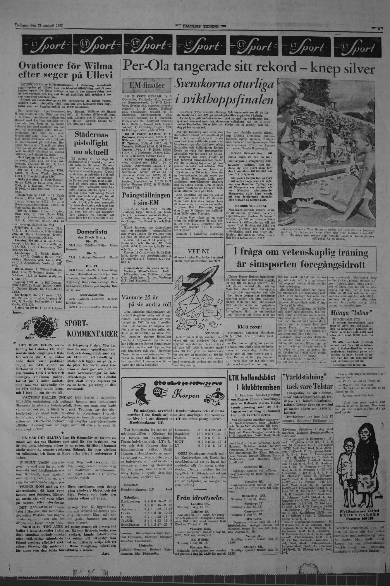 Laholms Tidning Tisdag 21 augusti 1962, sida 5