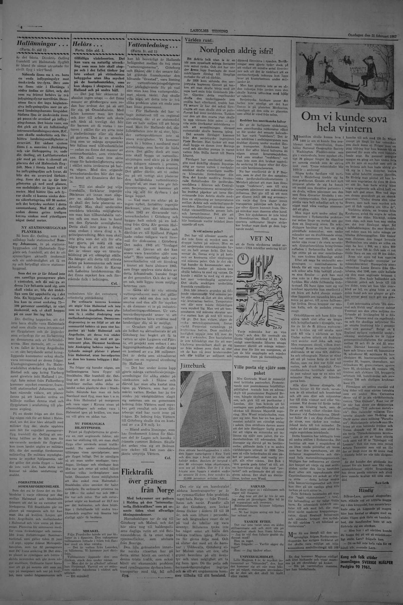 Laholms Tidning Onsdag 21 februari 1962, sida 4