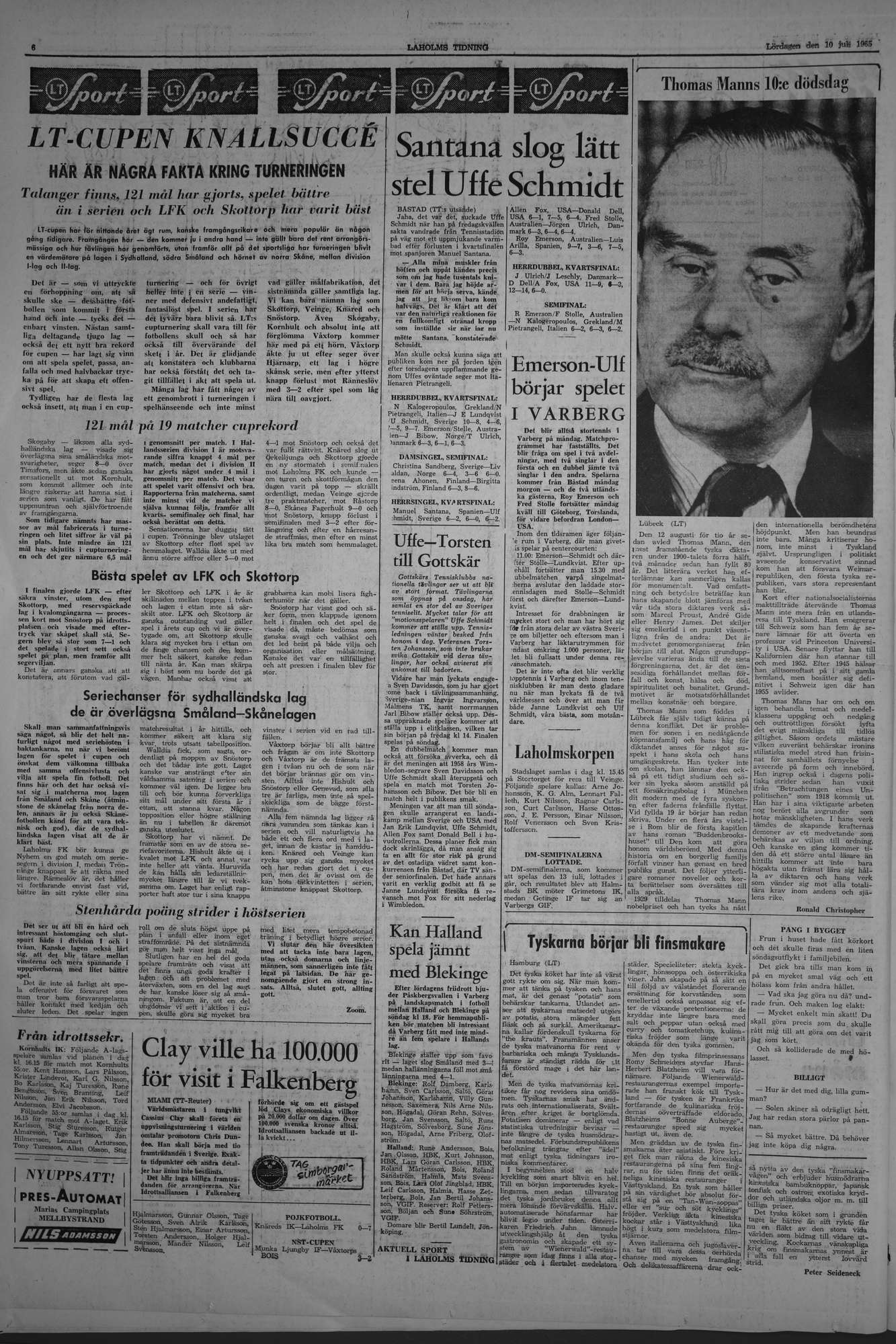 Laholms Tidning Lördag 10 juli 1965, sida 6