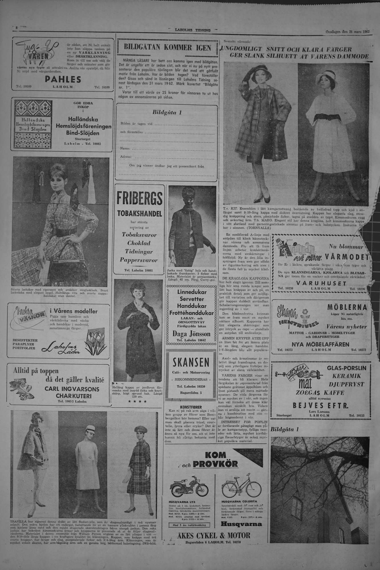 Laholms Tidning Onsdag 21 mars 1962, sida 4