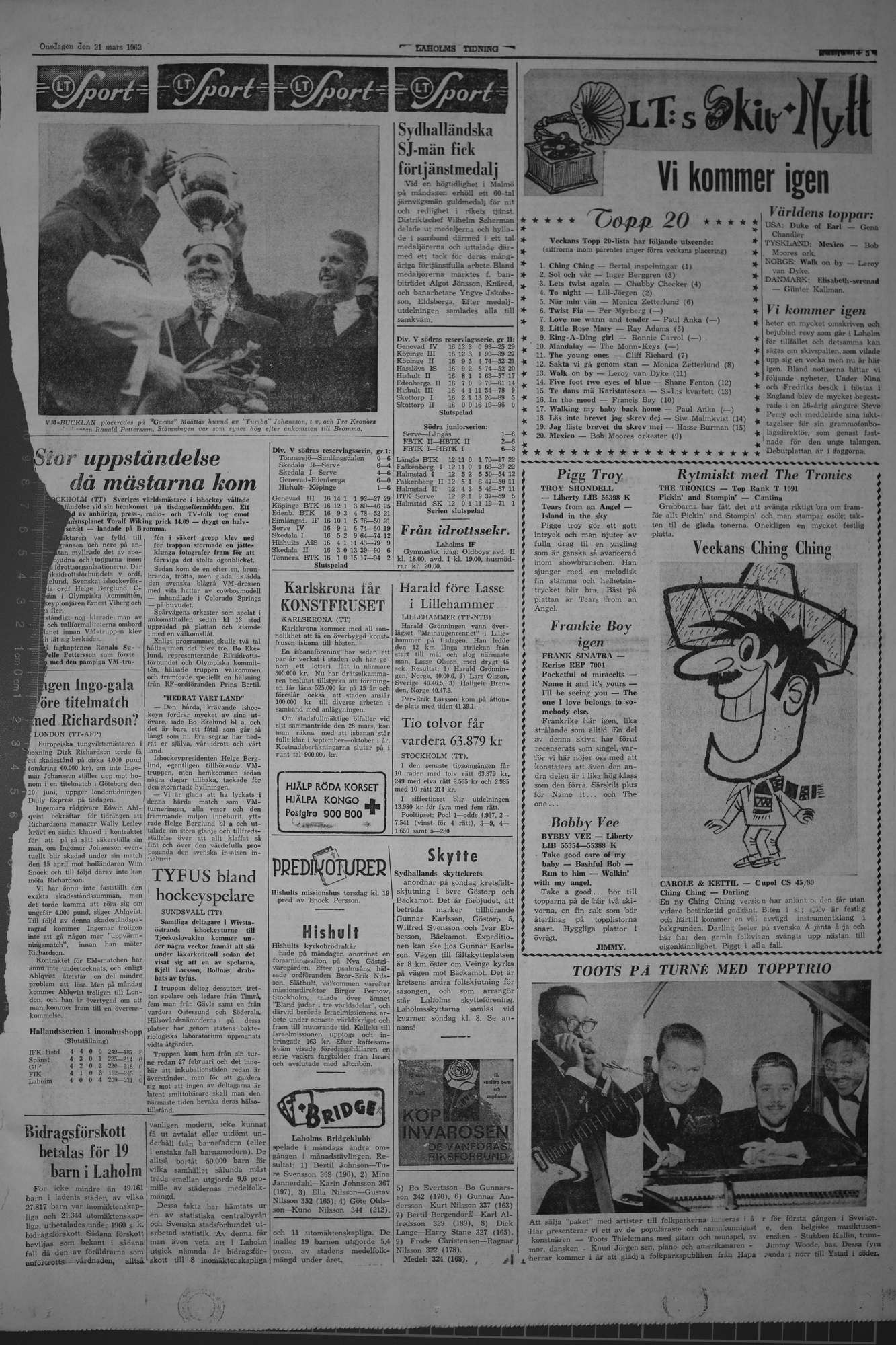 Laholms Tidning Onsdag 21 mars 1962, sida 5