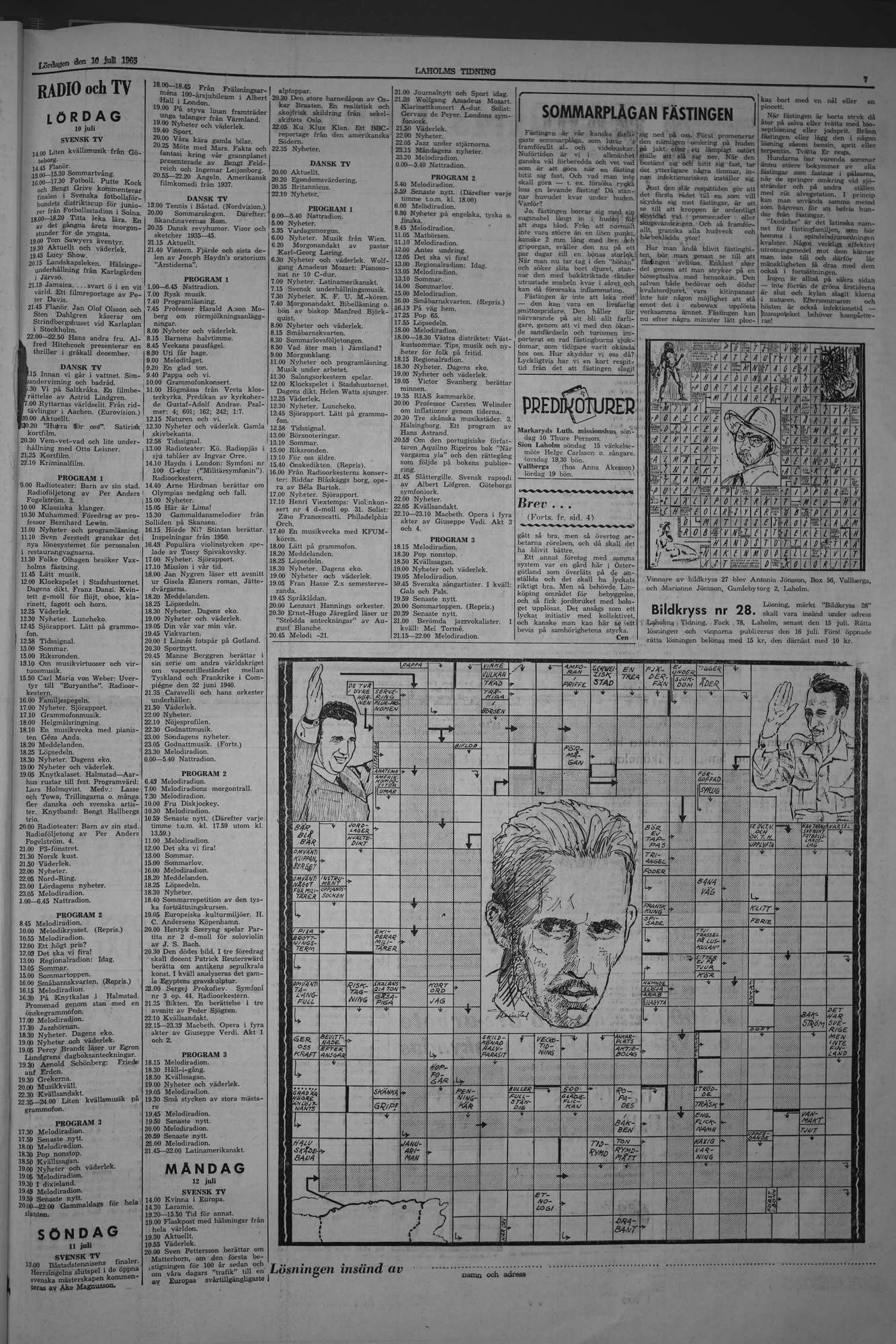 Laholms Tidning Lördag 10 juli 1965, sida 7