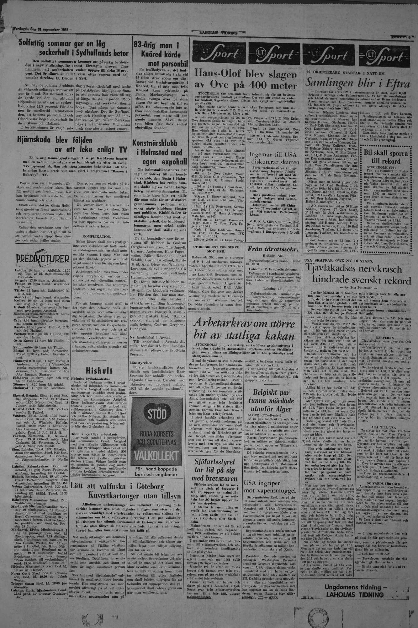 Laholms Tidning Fredag 21 september 1962, sida 5