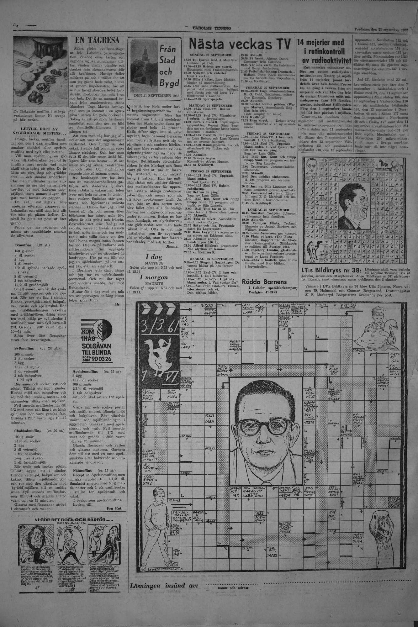 Laholms Tidning Fredag 21 september 1962, sida 6