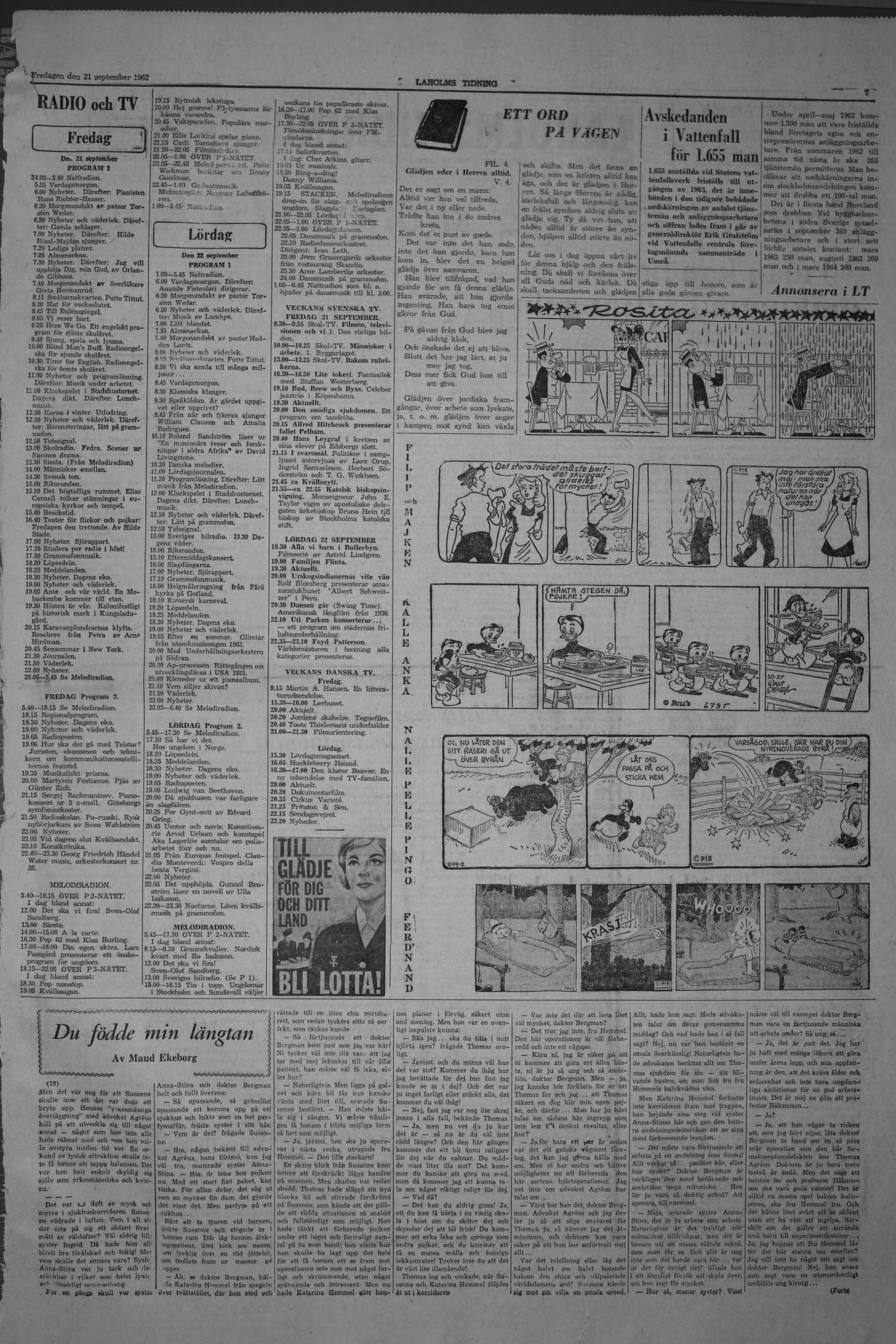 Laholms Tidning Fredag 21 september 1962, sida 7