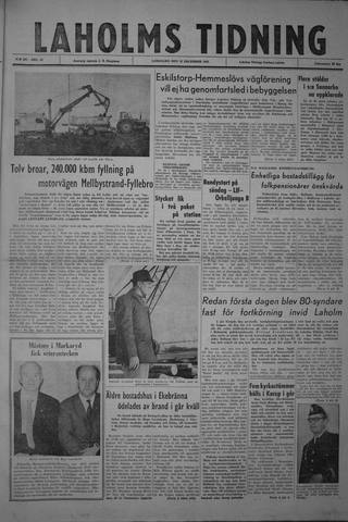 Förstasidan, Lördag 22 december 1962