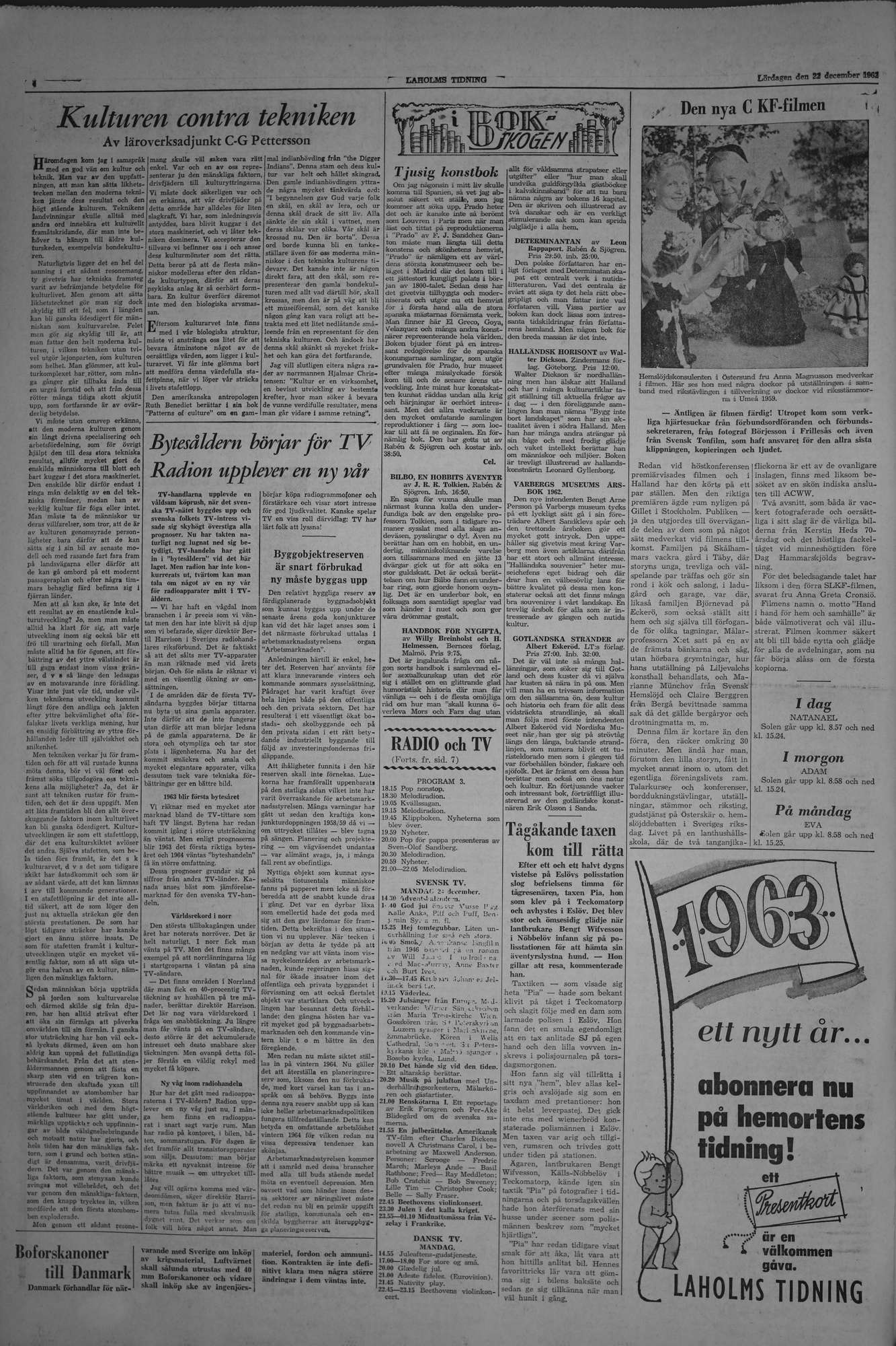 Laholms Tidning Lördag 22 december 1962, sida 4