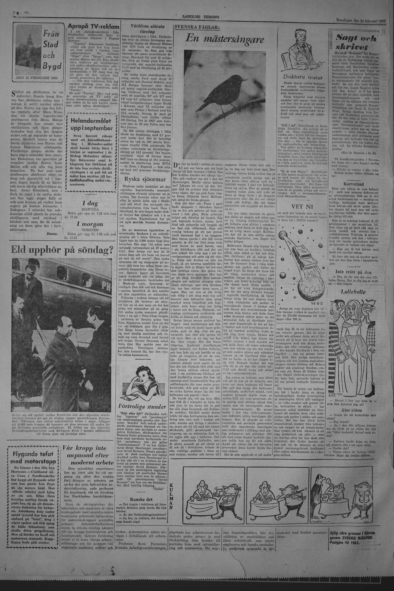 Laholms Tidning Torsdag 22 februari 1962, sida 2