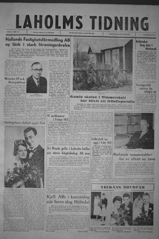 Förstasidan, Måndag 22 januari 1962