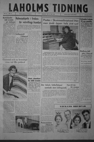 Förstasidan, Tisdag 22 maj 1962