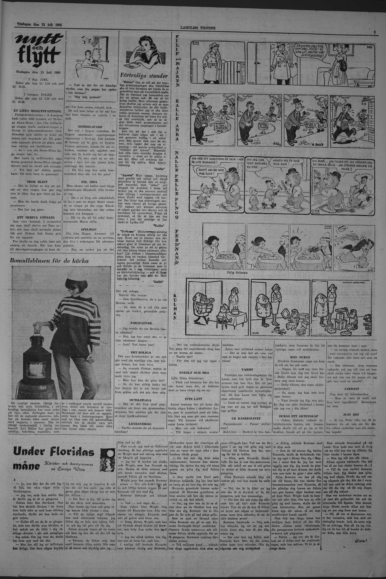 Laholms Tidning Tisdag 13 juli 1965, sida 5