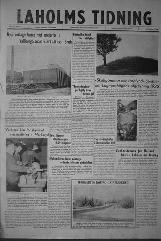 Förstasidan, Torsdag 22 november 1962