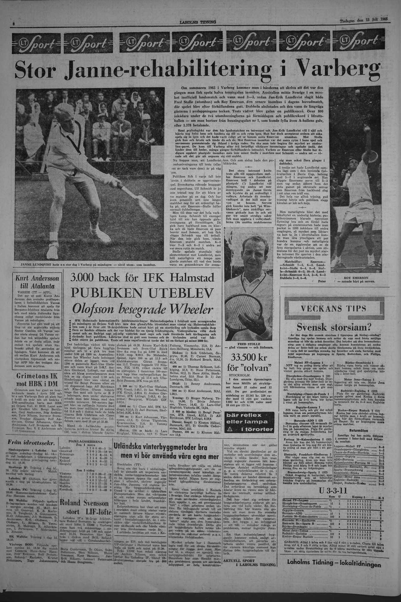 Laholms Tidning Tisdag 13 juli 1965, sida 6