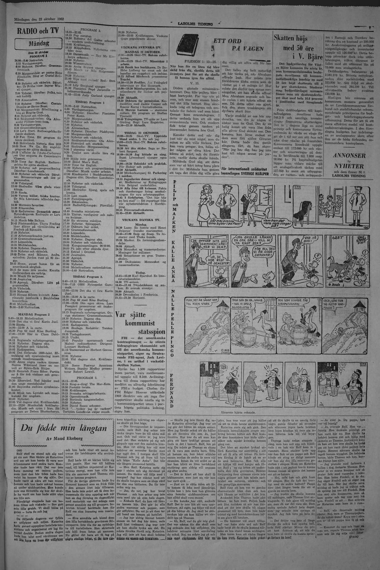 Laholms Tidning Måndag 22 oktober 1962, sida 7