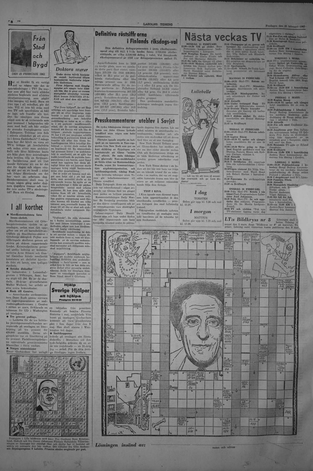 Laholms Tidning Fredag 23 februari 1962, sida 6
