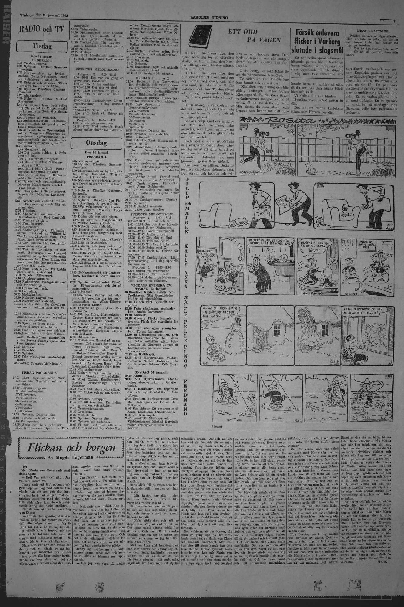 Laholms Tidning Tisdag 23 januari 1962, sida 7