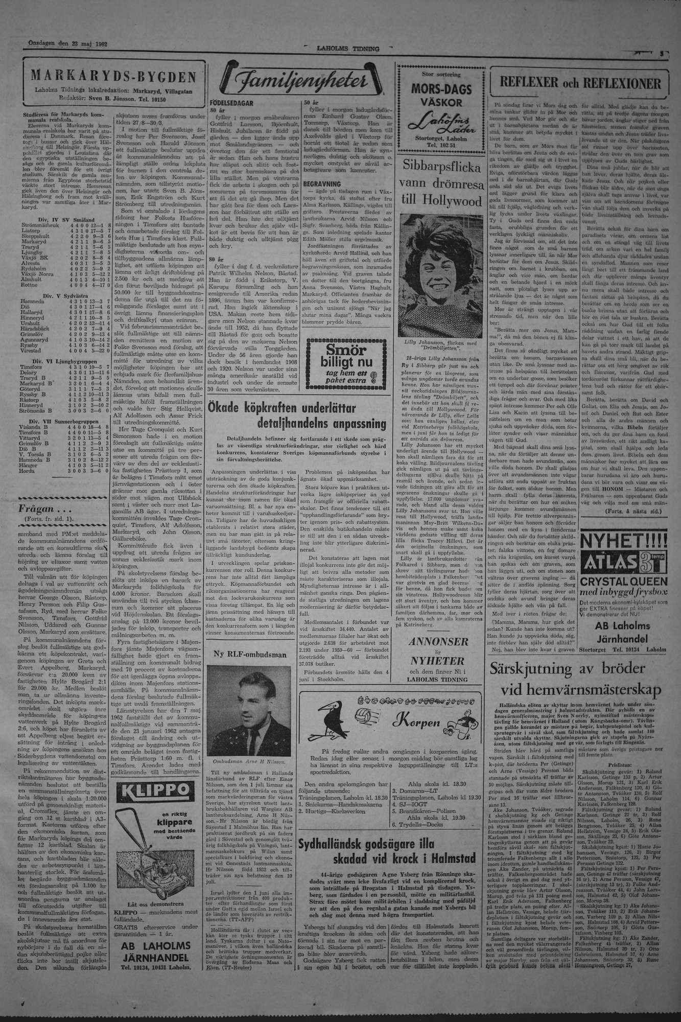 Laholms Tidning Onsdag 23 maj 1962, sida 3