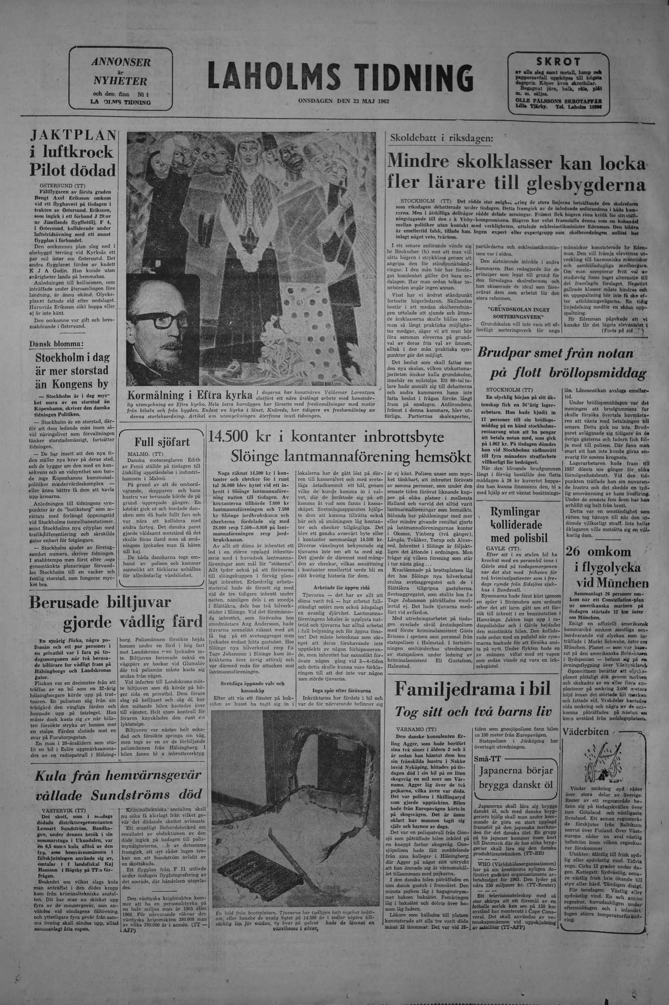 Laholms Tidning Onsdag 23 maj 1962, sida 8