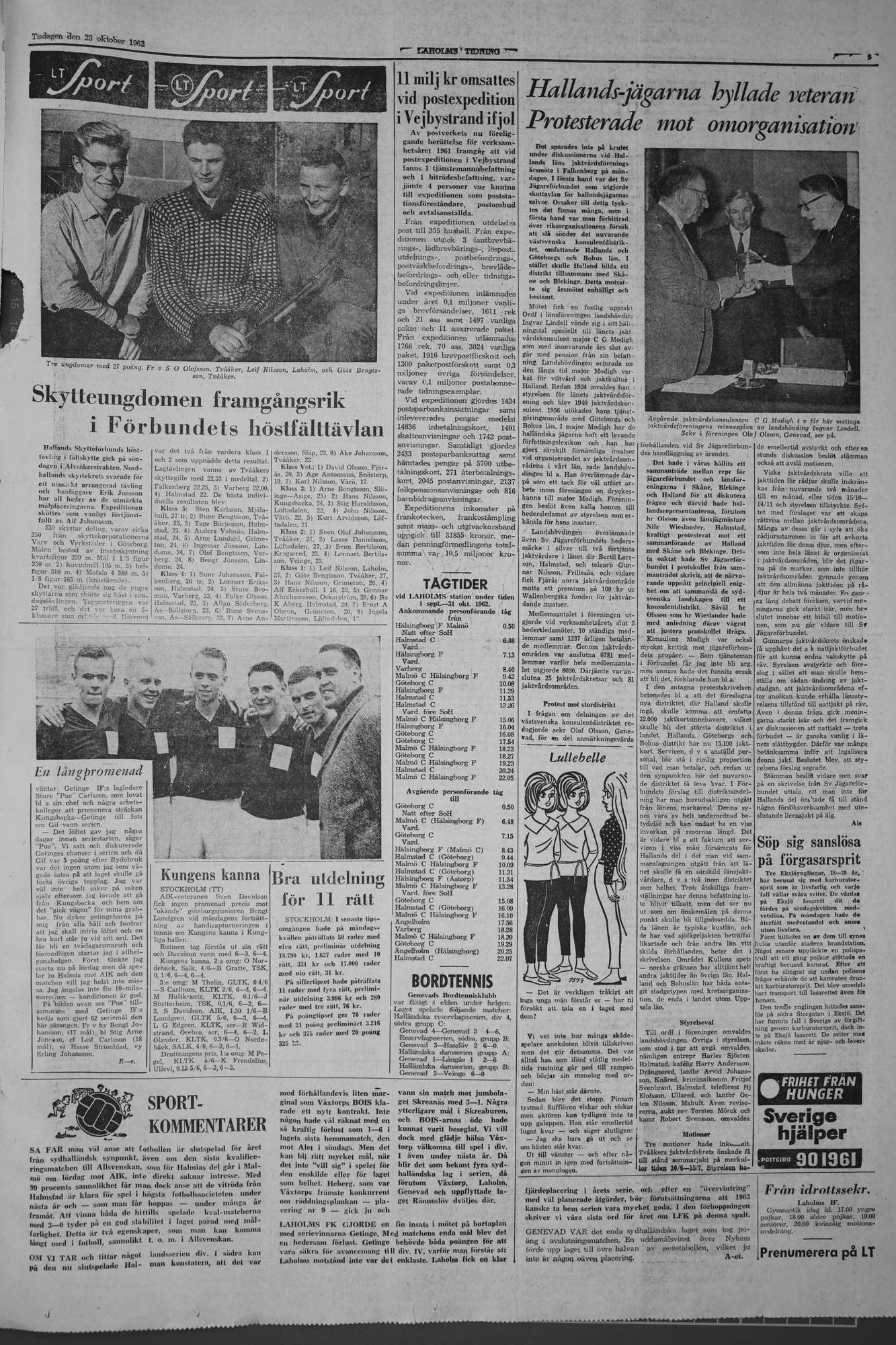 Laholms Tidning Tisdag 23 oktober 1962, sida 5