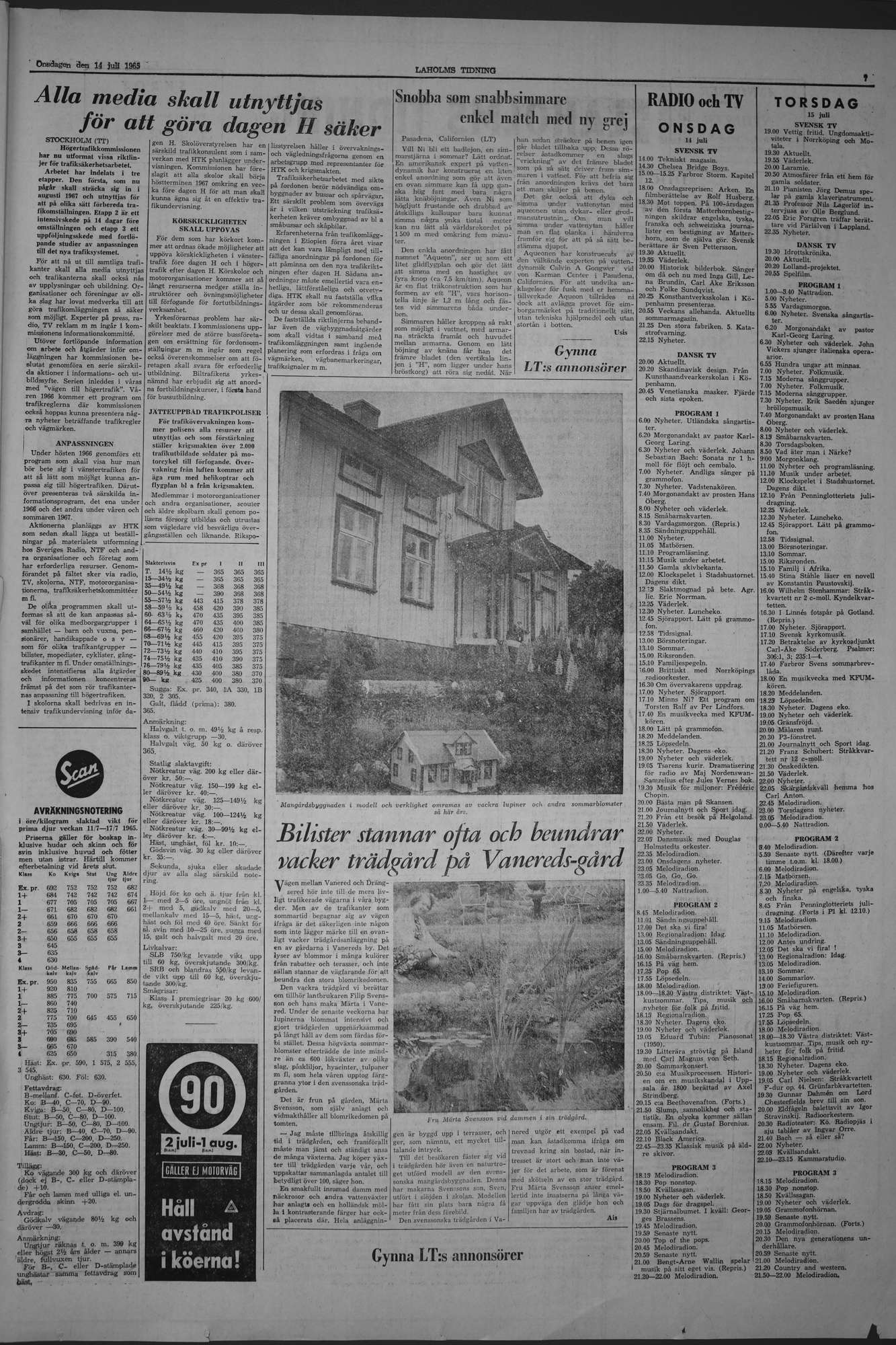 Laholms Tidning Onsdag 14 juli 1965, sida 7