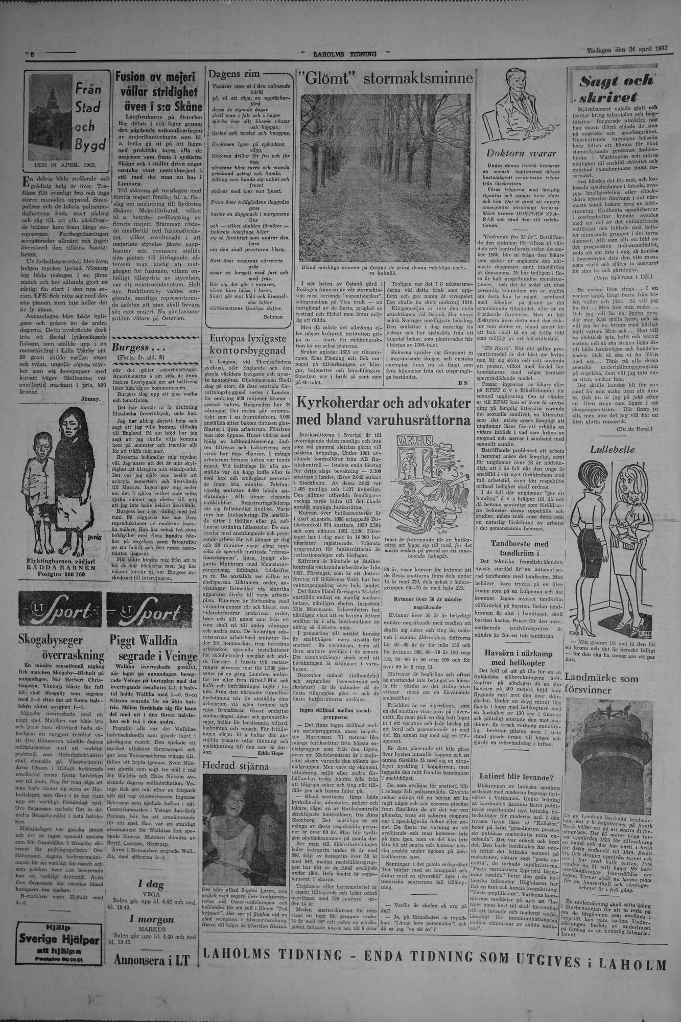 Laholms Tidning Tisdag 24 april 1962, sida 6