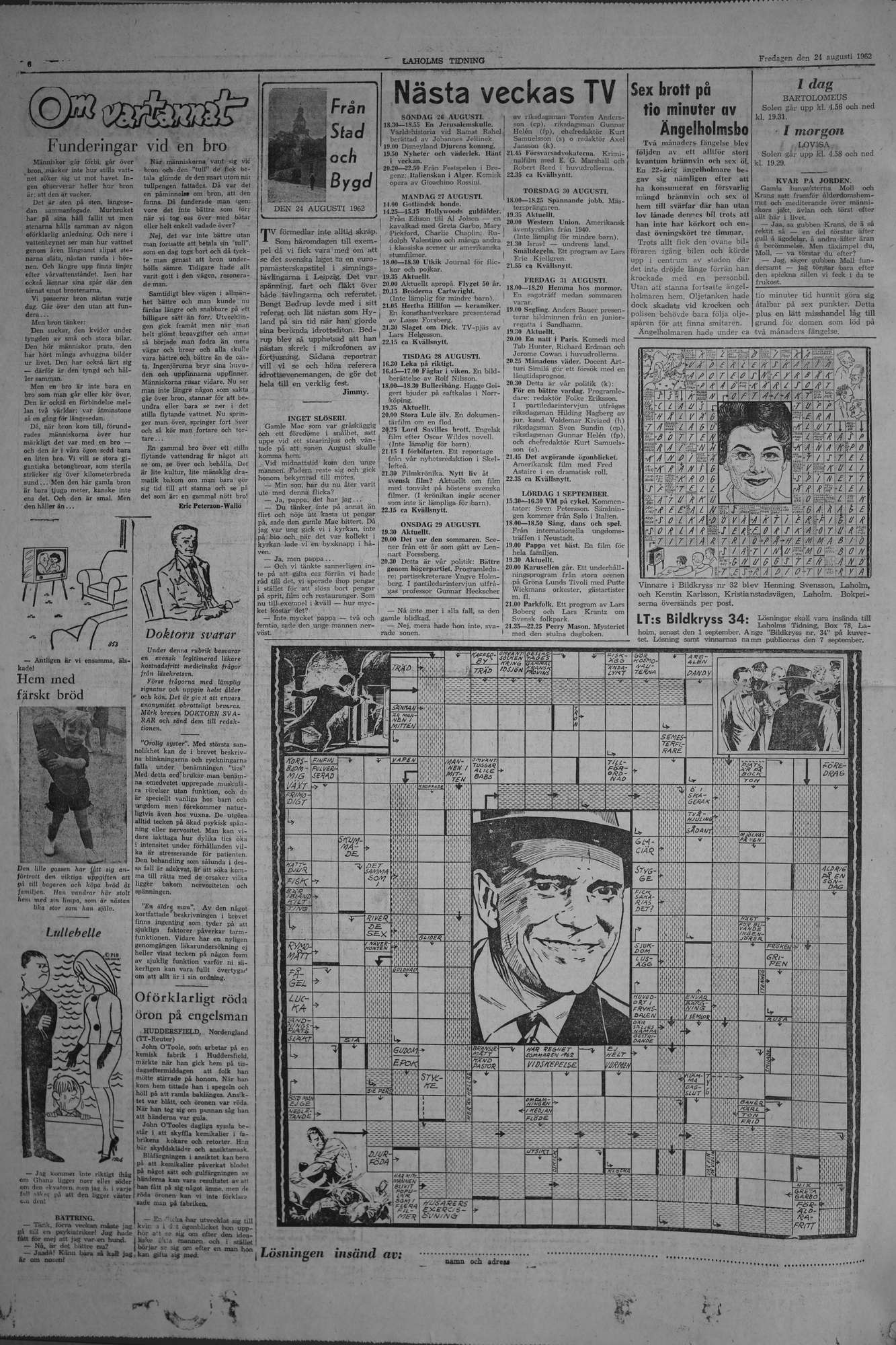 Laholms Tidning Fredag 24 augusti 1962, sida 6