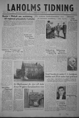 Förstasidan, Lördag 24 februari 1962