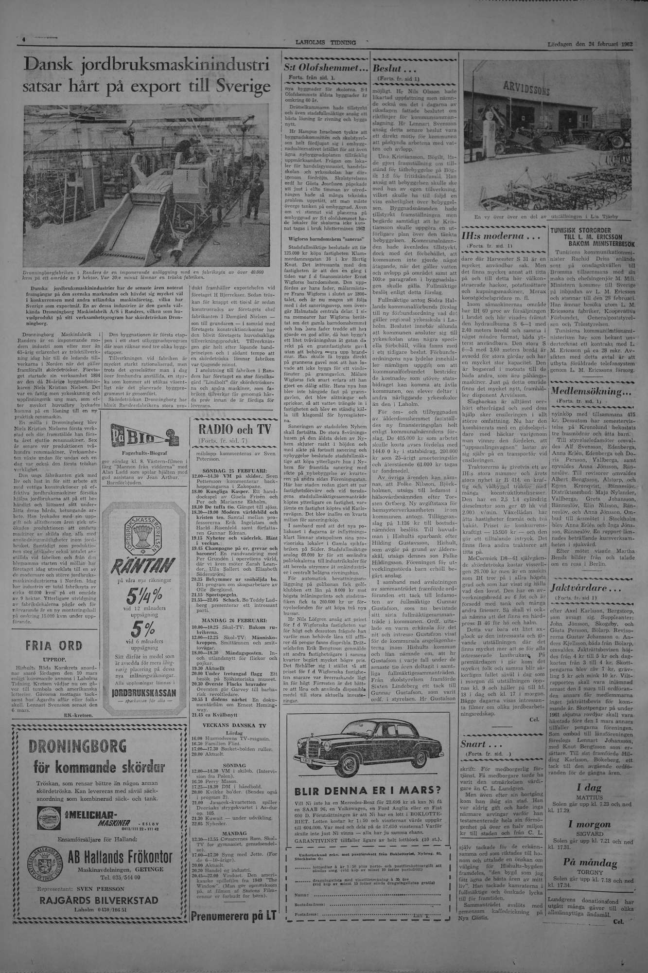 Laholms Tidning Lördag 24 februari 1962, sida 4