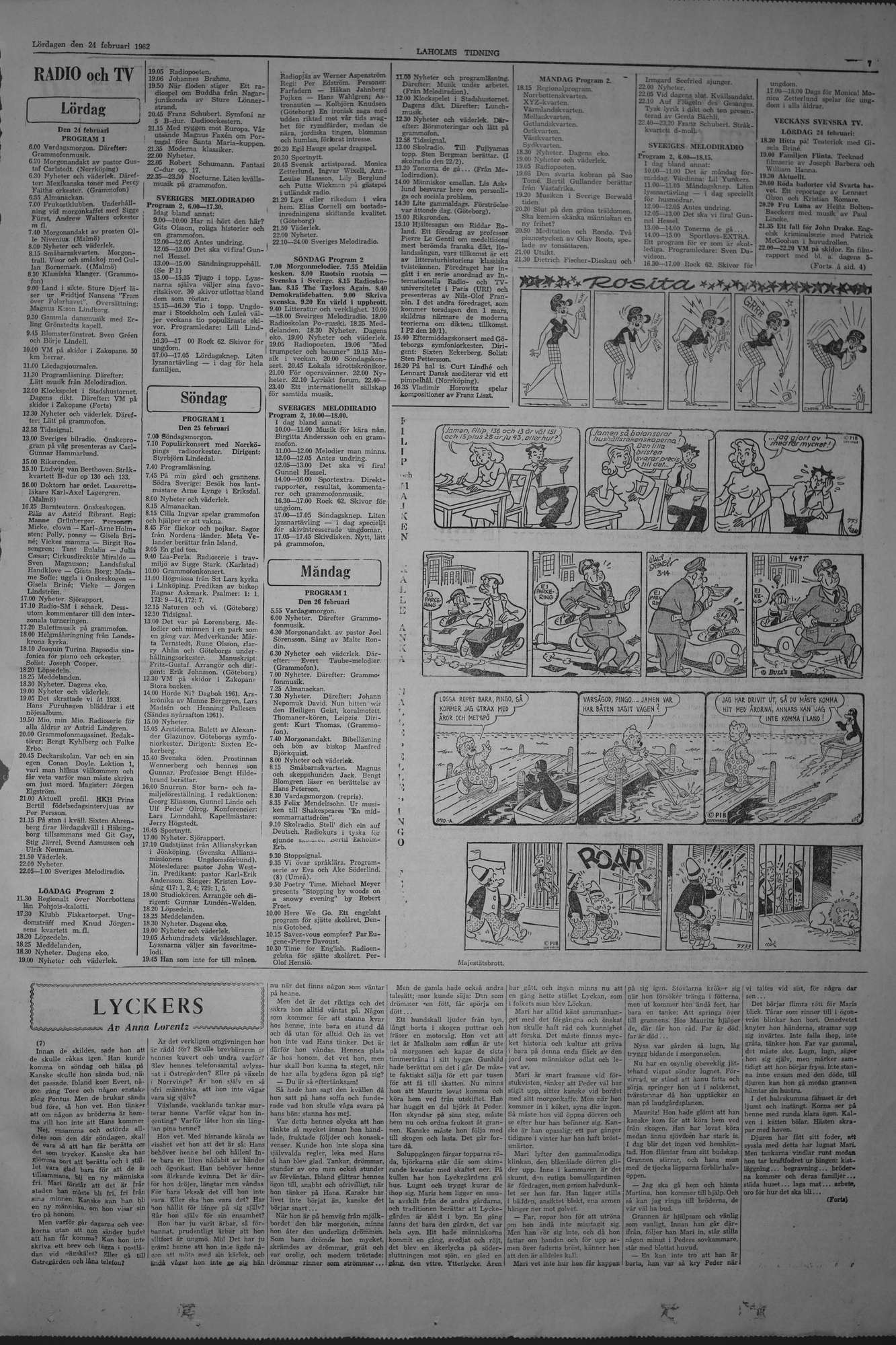 Laholms Tidning Lördag 24 februari 1962, sida 7