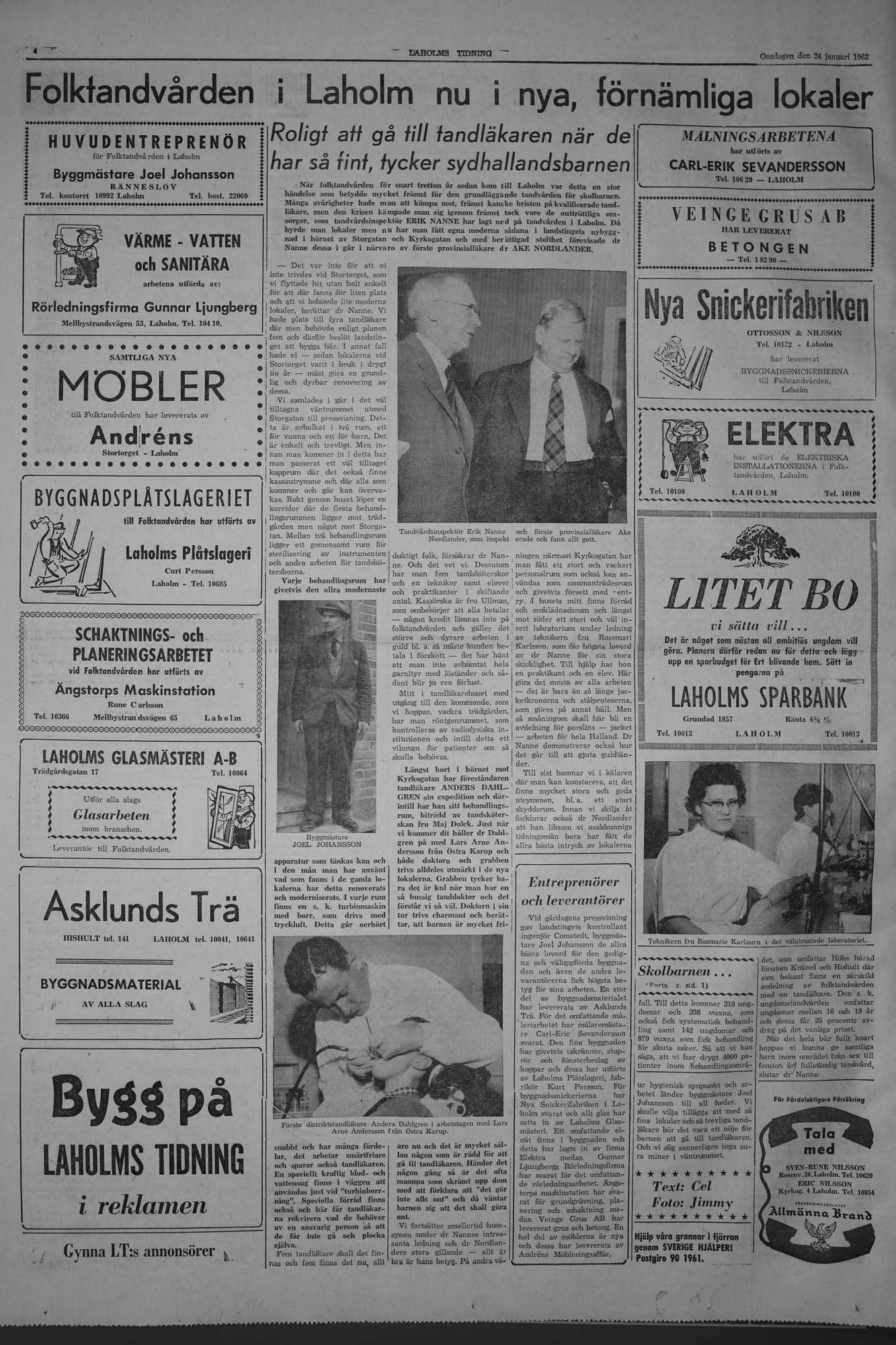 Laholms Tidning Onsdag 24 januari 1962, sida 4
