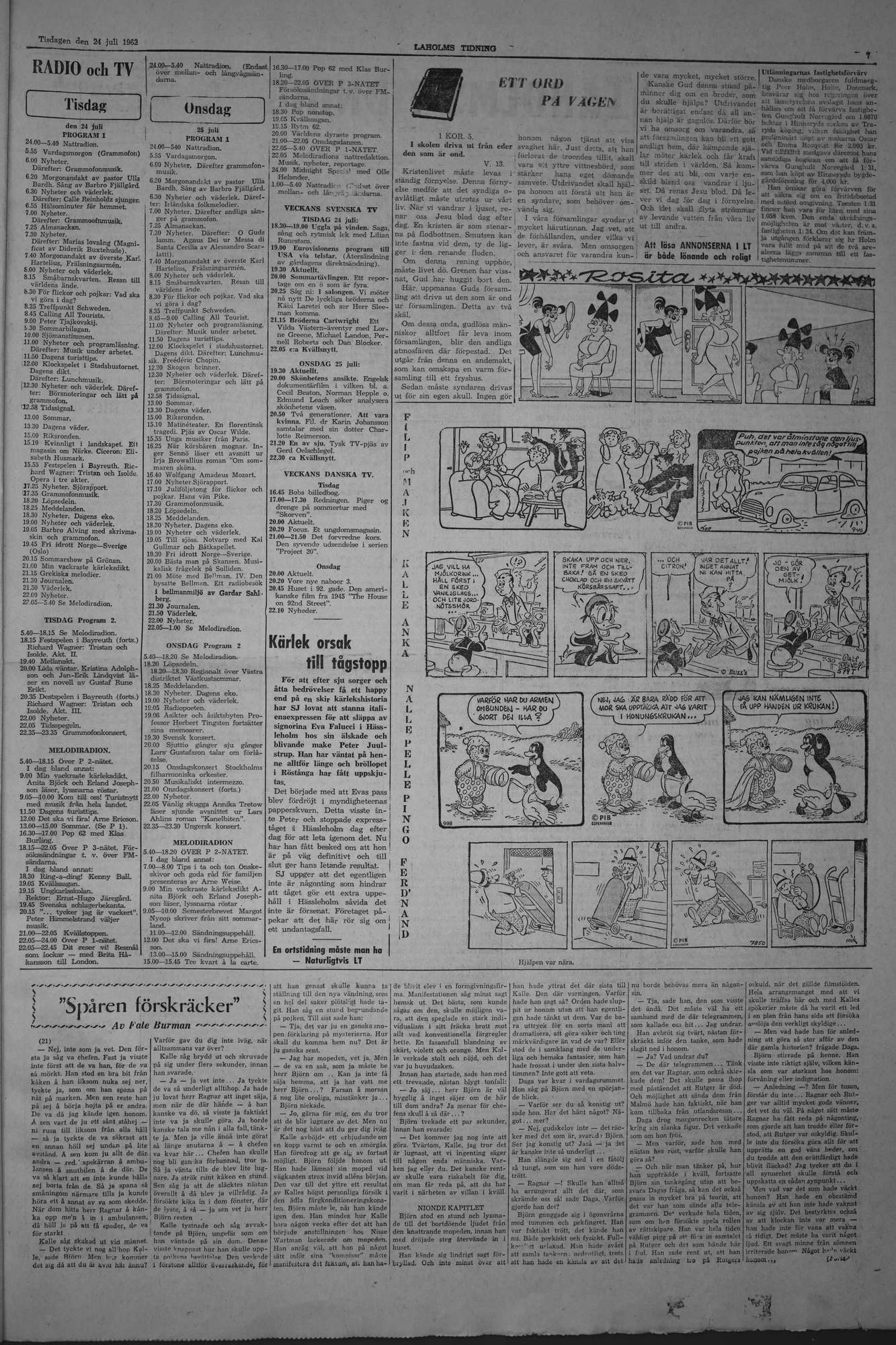 Laholms Tidning Tisdag 24 juli 1962, sida 7