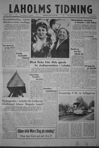Förstasidan, Torsdag 24 maj 1962