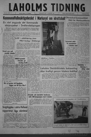 Förstasidan, Onsdag 24 oktober 1962