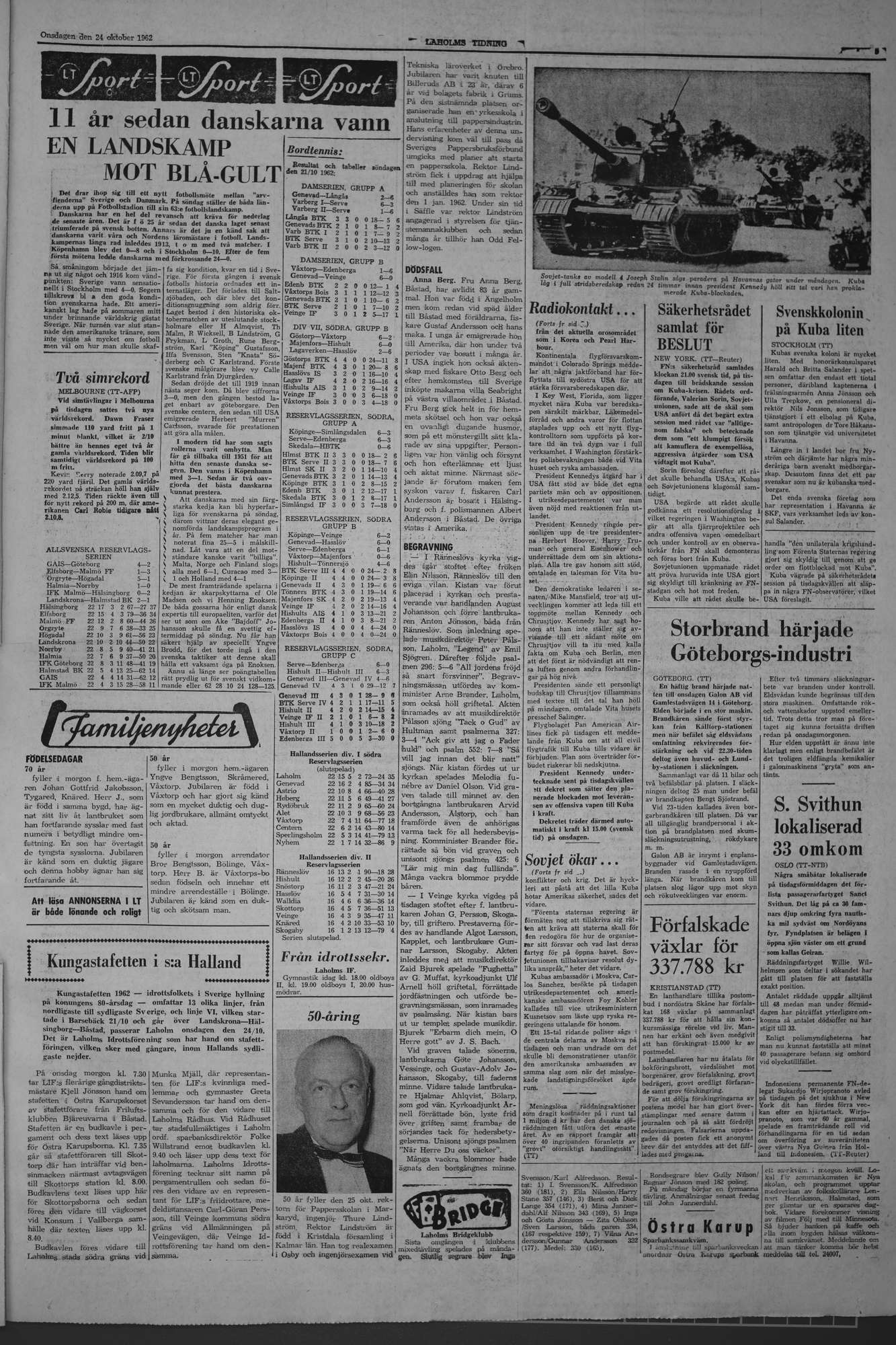 Laholms Tidning Onsdag 24 oktober 1962, sida 5