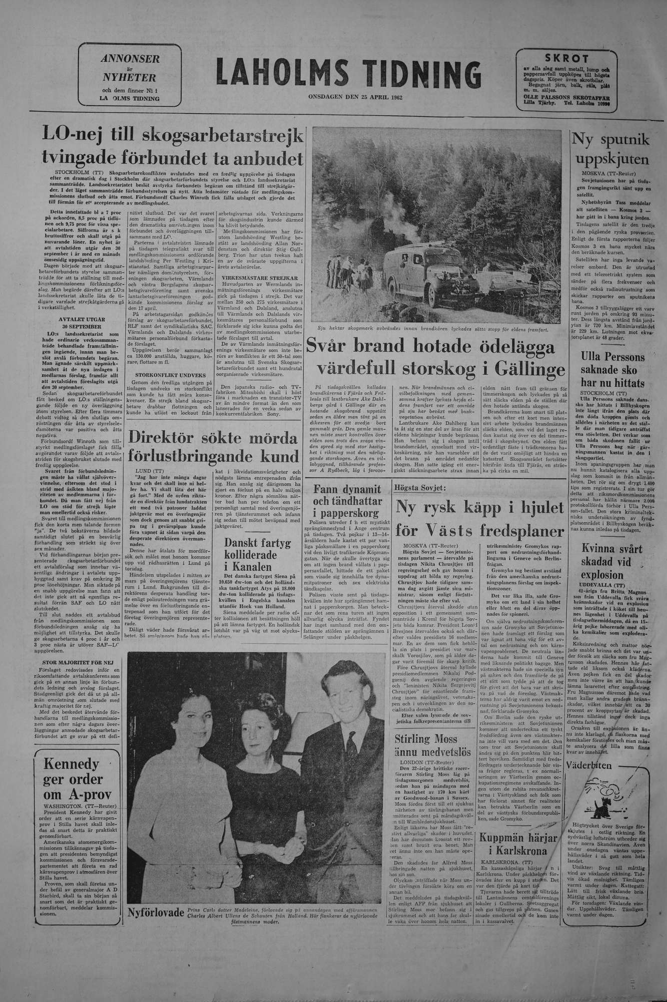 Laholms Tidning Onsdag 25 april 1962, sida 8