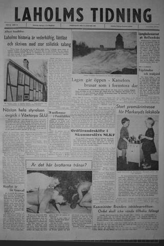 Förstasidan, Torsdag 25 januari 1962