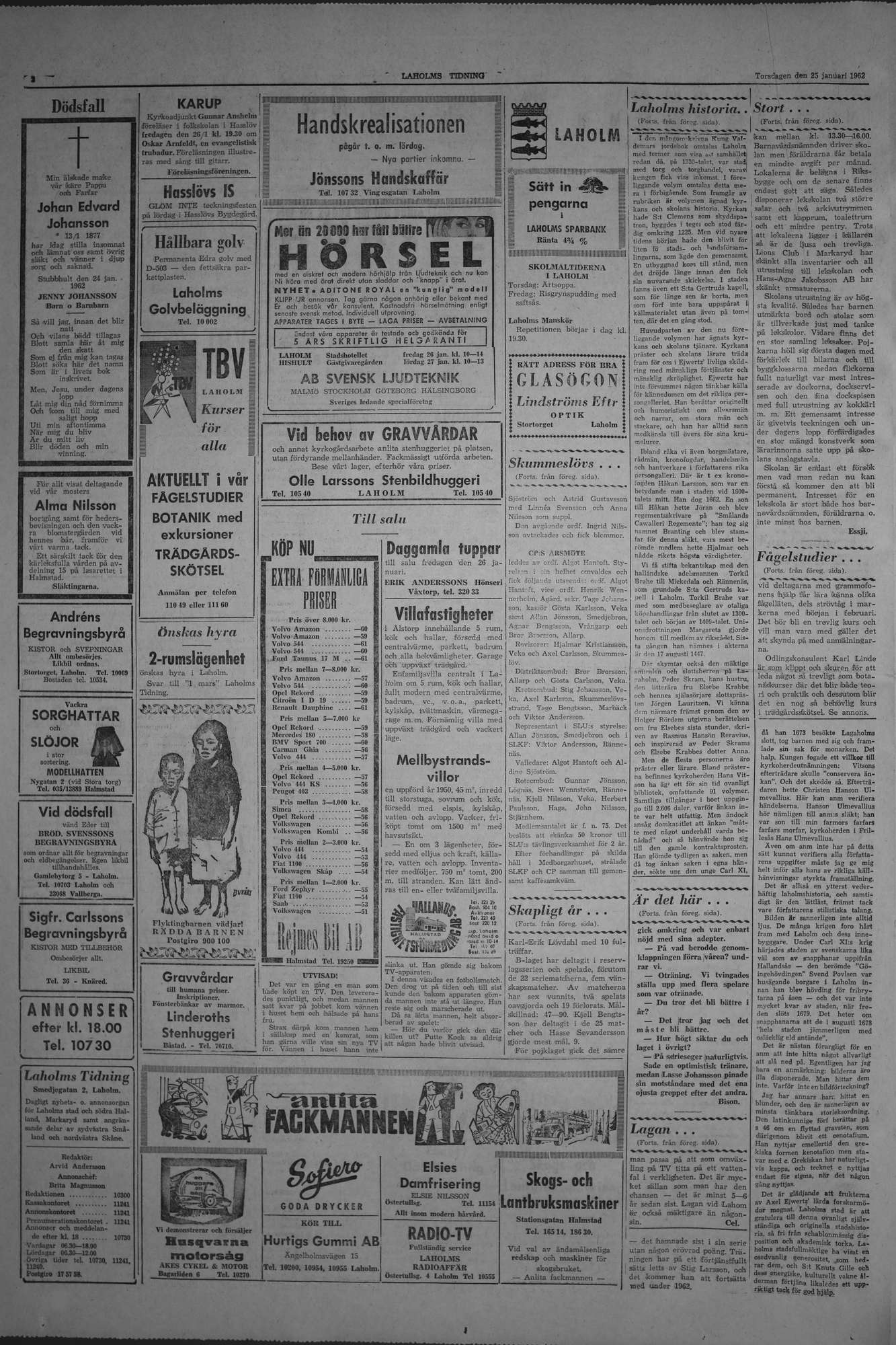 Laholms Tidning Torsdag 25 januari 1962, sida 2
